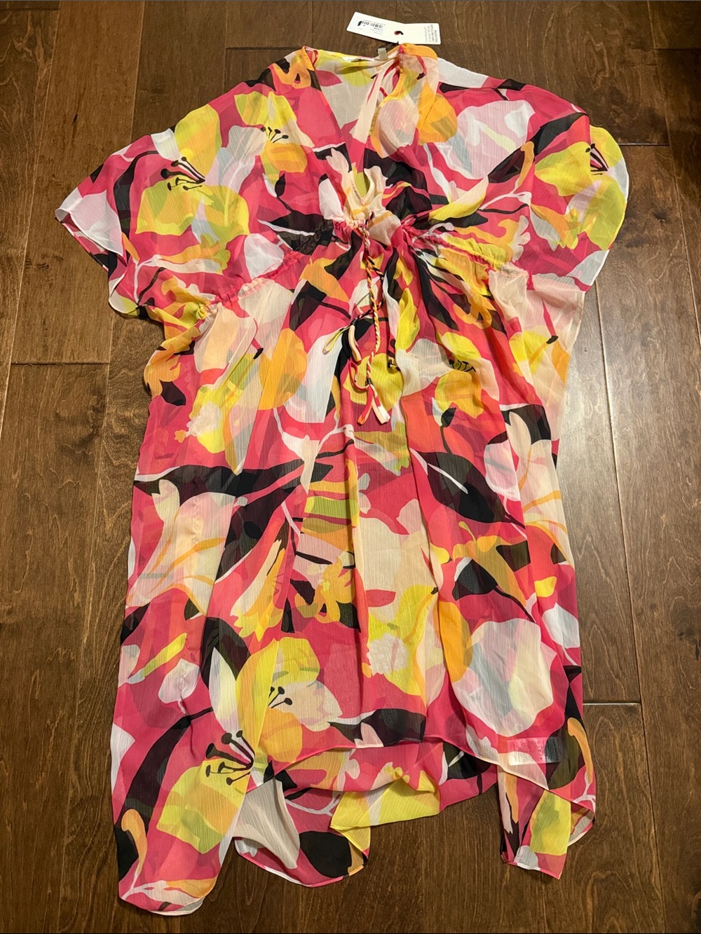 Bright Floral Drawstring Tunic